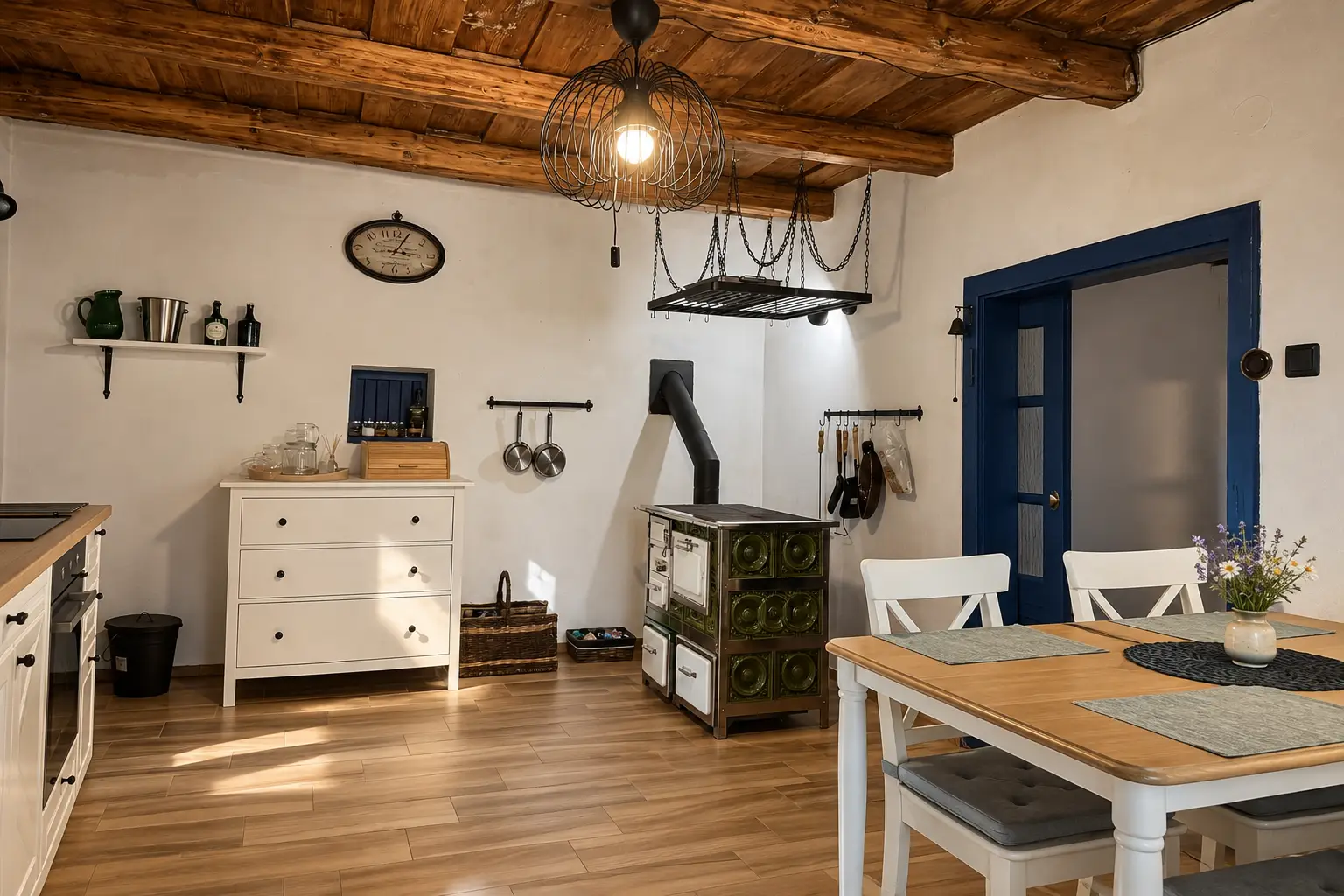 Obytný a jídelní prostor Apartmánu 1 Terasy Sedlec