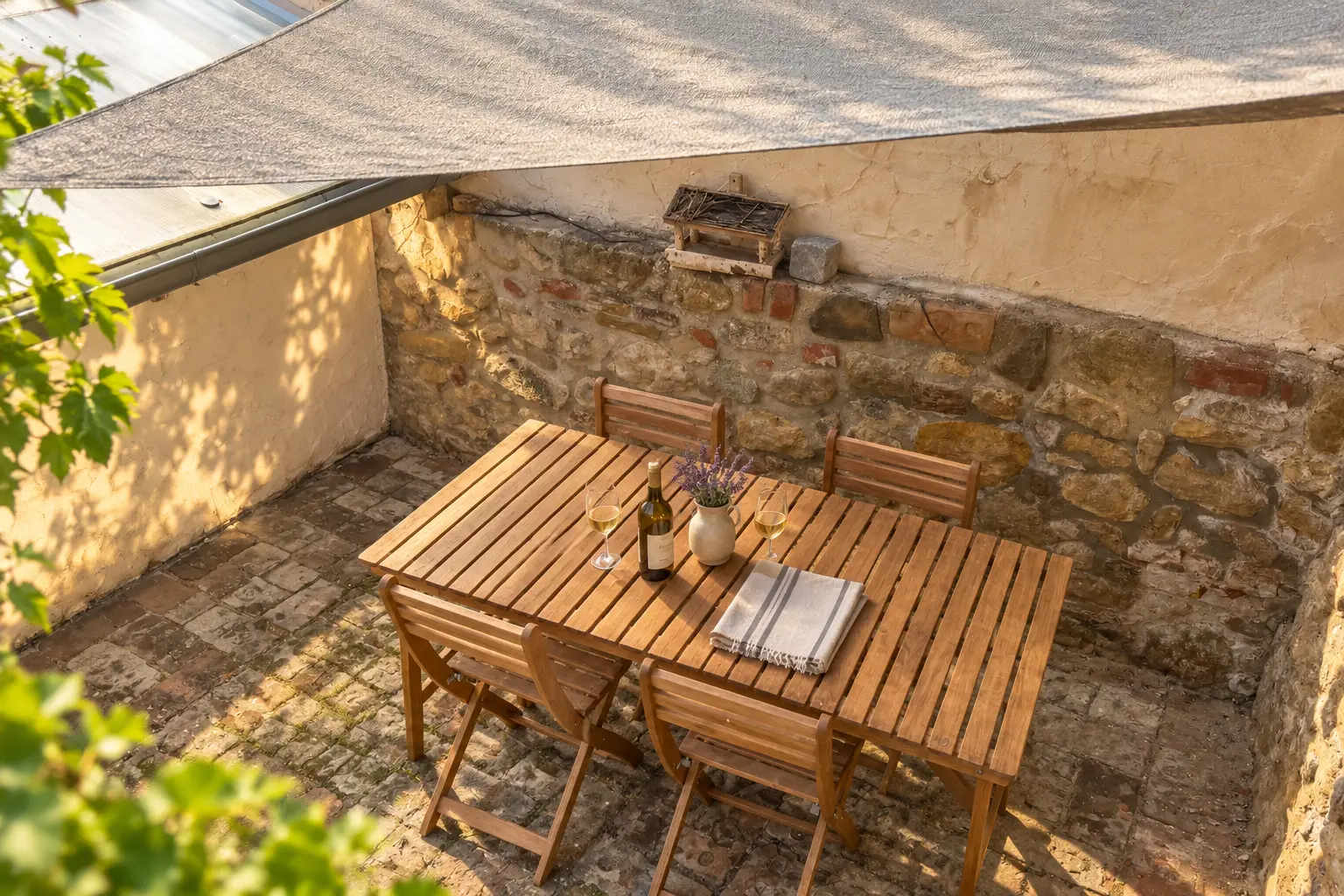 Soukromé venkovní posezení Apartmánu 1 Terasy Sedlec