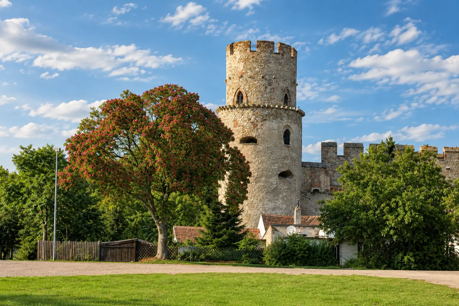 Hrad Laa an der Thaya a věž Butterfassturm